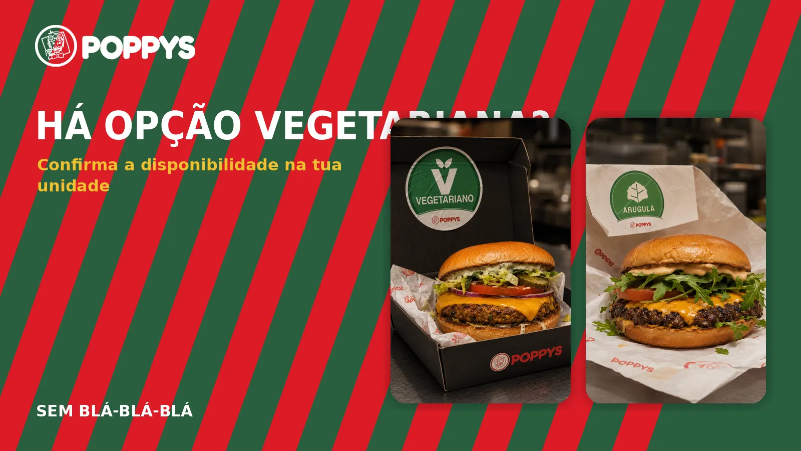 Há opção vegetariana na POPPYS? O que deves confirmar antes de pedir